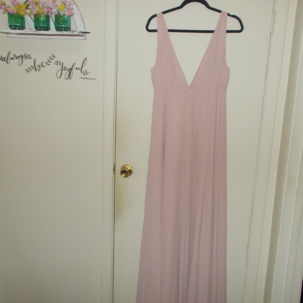 Wayf Kiara Empire Plunge Gown Rose Size Medium - Picture 4 of 8